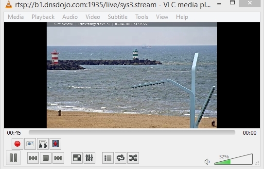 VLC player with RTSP stream