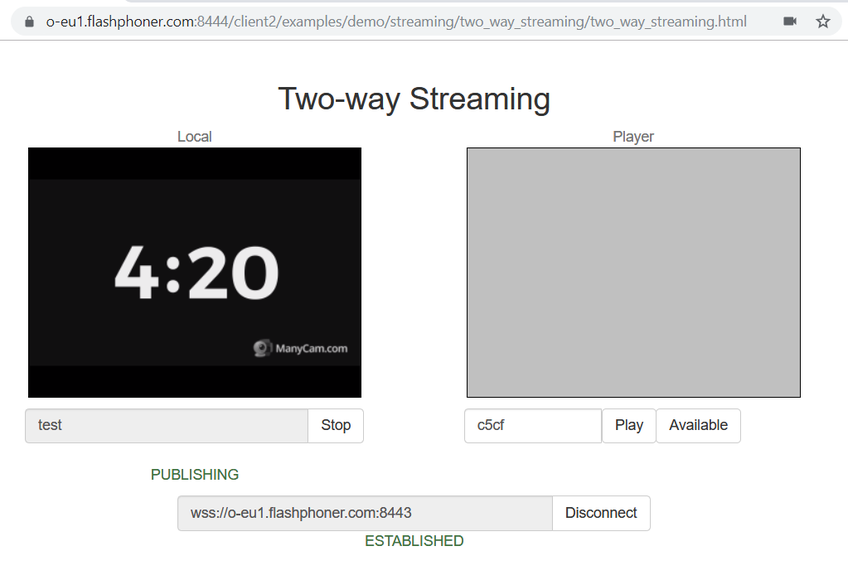 CDN low latency WebRTC streaming Two Way Streaming
