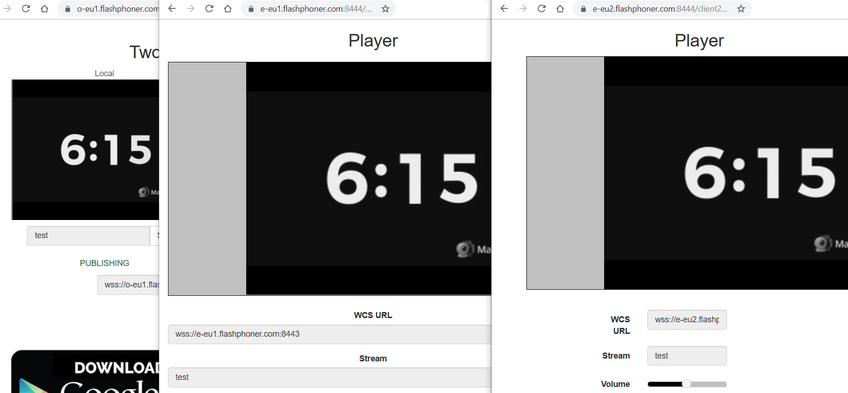 CDN low latency WebRTC cdn play 2edges