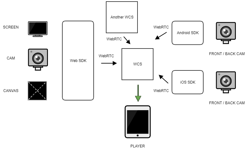 publish_scheme_WebRTC_Android_iOS_SDK_API_WCS_browser_RTMP_RTSP_VOD_SIP_RTP