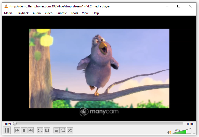SIP as RTMP in VLC WCS Stream player browser