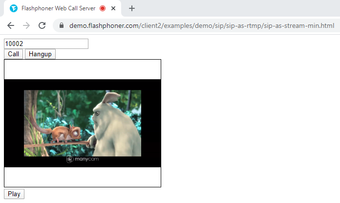 after sip as stream vlc SIP as RTMP WCS Stream player browser