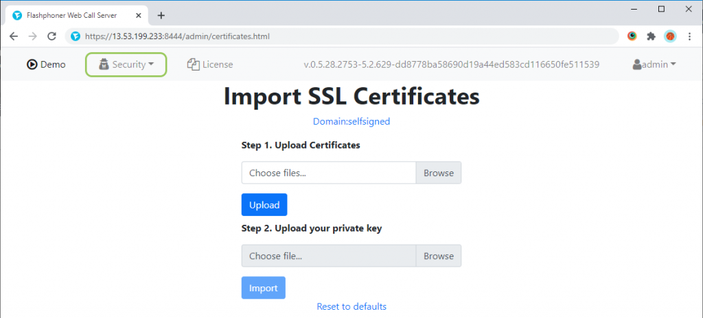 Import-SSL-certificates-Web-Call-Server-Amazon-EC2-Support_WCS_Amazon_AWS_Marketplace