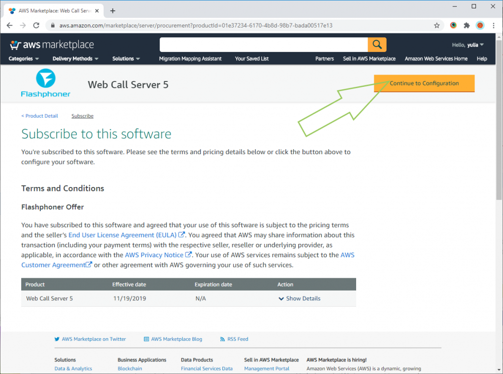 continue-configuration-Web-Call-Server-Amazon-EC2-Support_WCS_Amazon_AWS_Marketplace
